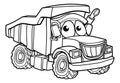Cartoon Character Dump Truck Royalty Free Stock Photo