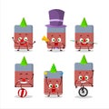 Cartoon character of eraser with various circus shows Royalty Free Stock Photo