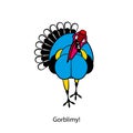 funny turkey color two