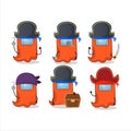 Cartoon character of ghost among us orange with various pirates emoticons Royalty Free Stock Photo