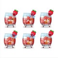 Cartoon character of glass of sangria with sleepy expression Royalty Free Stock Photo