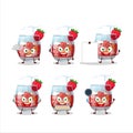 Cartoon character of glass of sangria with various chef emoticons Royalty Free Stock Photo