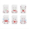 Cartoon character of grades paper with smile expression