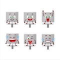 Cartoon character of grill gate with smile expression