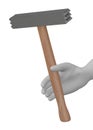 Cartoon character with hammer5 Royalty Free Stock Photo