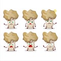 Cartoon character of hedgehog mushroom with what expression