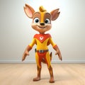 Cartoon Fox 3d Model With Photorealistic Renderings