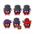 Cartoon character of kava drink with various pirates emoticons