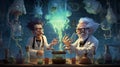 Mad Scientists In A Twisted Laboratory: A Mark Keathley Inspired Illustration