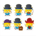 Cartoon character of lamp ideas with various pirates emoticons Royalty Free Stock Photo