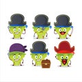 Cartoon character of lettuge with various pirates emoticons Royalty Free Stock Photo