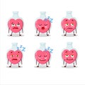 Cartoon character of love potion with sleepy expression