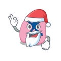 Cartoon character of lung Santa having cute ok finger