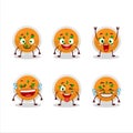 Cartoon character of mashed orange potatoes with smile expression