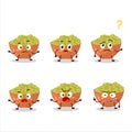 Cartoon character of mung beans with what expression