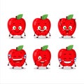 Cartoon character of new red apple with smile expression Royalty Free Stock Photo
