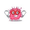 A cartoon character of pathogenic bacteria performed as a Super hero Royalty Free Stock Photo