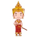 Cartoon Phaya Mangrai The King of Lanna.