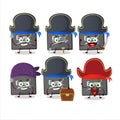 Cartoon character of physic board with various pirates emoticons