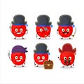 Cartoon character of pimiente with various pirates emoticons Royalty Free Stock Photo