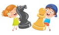 Cartoon Character Playing Chess Game