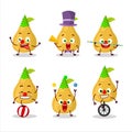 Cartoon character of pomelo with various circus shows