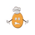 Cartoon character - potato chef isolated on white background.