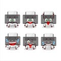 Cartoon character of printer with smile expression