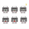 Cartoon character of printer with what expression Royalty Free Stock Photo