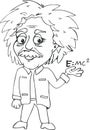 Cartoon character professor. Funny scientist . coloring book