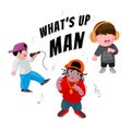 Cartoon character rapper musician set