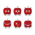 Cartoon character of red apple with smile expression Royalty Free Stock Photo