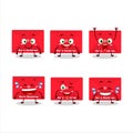 Cartoon character of red christmas envelopes with smile expression