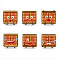 Cartoon character of red firecracker string with smile expression