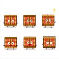 Cartoon character of red firecracker string with what expression