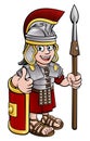 Cartoon Character Roman Soldier Royalty Free Stock Photo