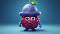 cartoon character of It\'s Chuckle berry the Blueberry Royalty Free Stock Photo