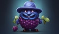 cartoon character of It\'s Chuckle berry the Blueberry Royalty Free Stock Photo