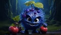 cartoon character of It\'s Chuckle berry the Blueberry