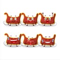 Cartoon character of santa carriage with smile expression