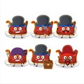 Cartoon character of santa carriage with various pirates emoticons