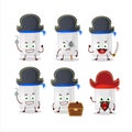 Cartoon character of science bottle with various pirates emoticons