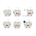 Cartoon character of silver suitcase with various chef emoticons