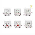 Cartoon character of single electric adapter with what expression