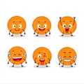 Cartoon character of slice of carrot with smile expression