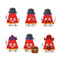 Cartoon character of slice of chicago with various pirates emoticons Royalty Free Stock Photo