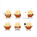Cartoon character of slice of salak with various chef emoticons Royalty Free Stock Photo