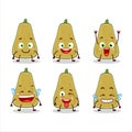 Cartoon character of slice of squash with smile expression