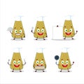 Cartoon character of slice of squash with various chef emoticons