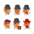 Cartoon character of slice of zapote with various pirates emoticons